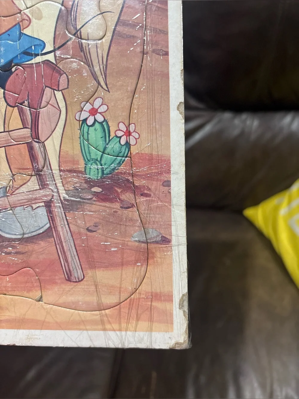 Vintage 1983 Walt Disney Productions Western-themed frame tray puzzle